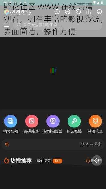 野花社区 WWW 在线高清观看,拥有丰富的影视资源,界面简洁,操作方便