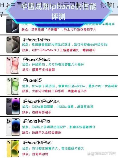 HD 中国成熟 IPhone 能无限制进出,你敢信?