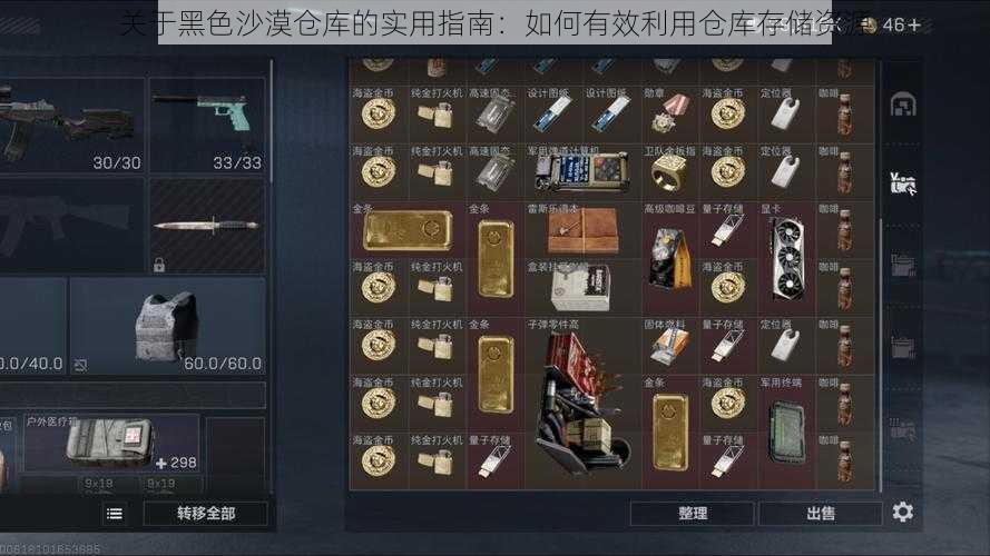 关于黑色沙漠仓库的实用指南:如何有效利用仓库存储资源