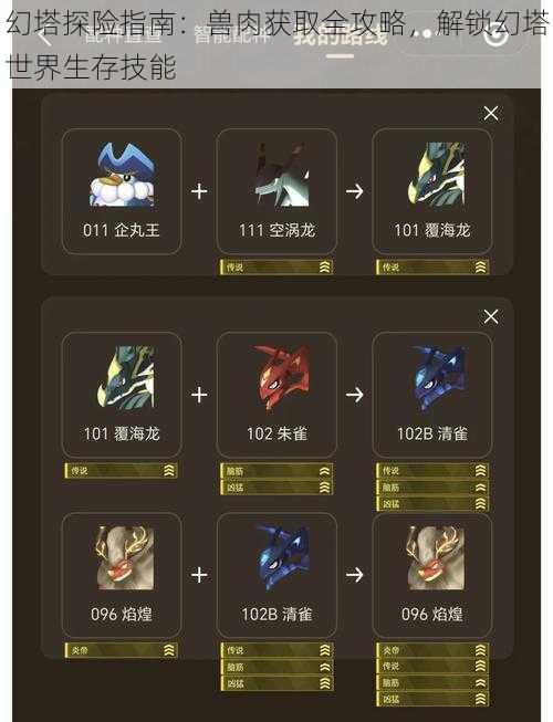 幻塔探险指南:兽肉获取全攻略,解锁幻塔世界生存技能