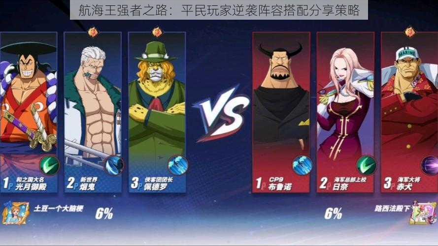 航海王强者之路:平民玩家逆袭阵容搭配分享策略