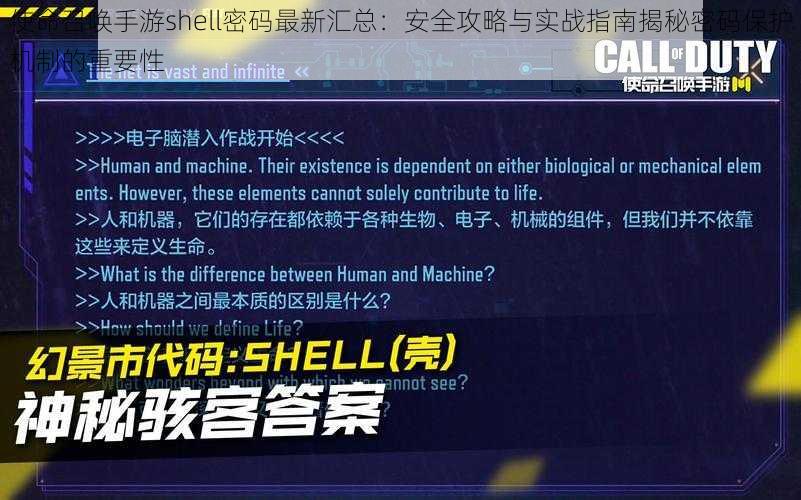 使命召唤手游shell密码最新汇总:安全攻略与实战指南揭秘密码保护机制的重要性